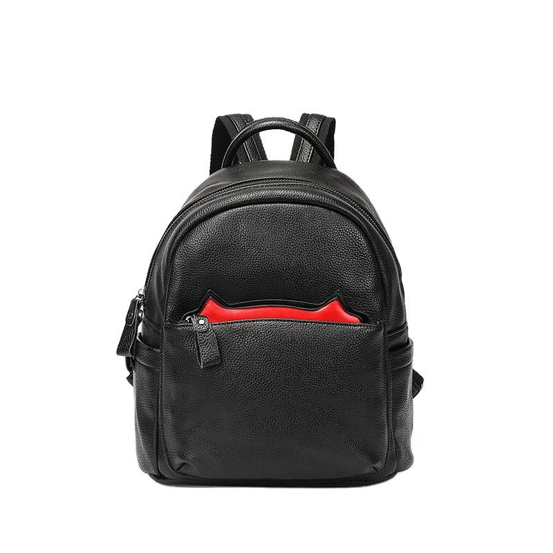 

2021 New Arrival Fashion Leisure Pu Leather Vintage Student Backpack For Women, Black