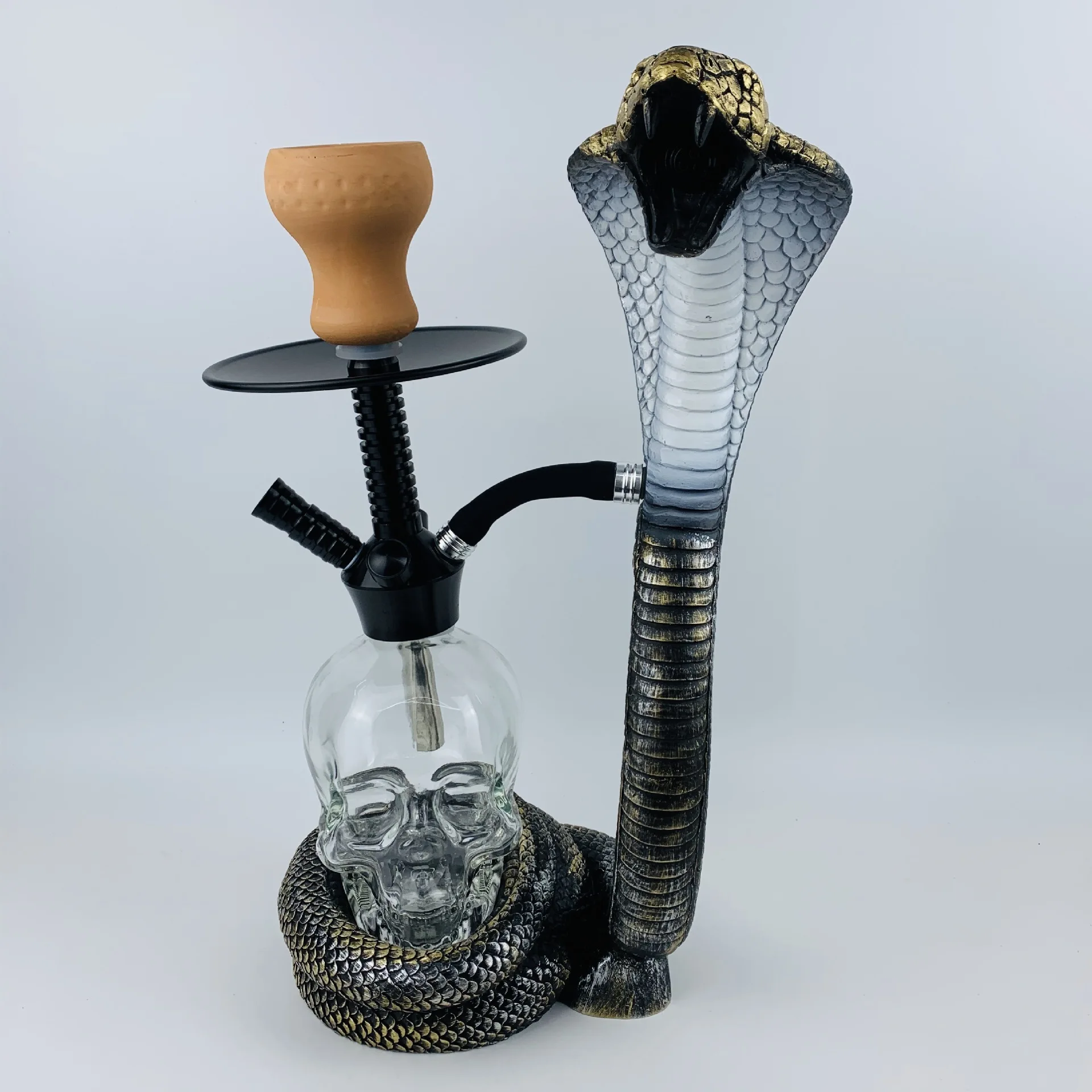 

2021 Cobra Hookahs Skeleton Hookah Bowl With Changing Lights High Quality Hookah Shisha Sheesha Nargile Wholesale