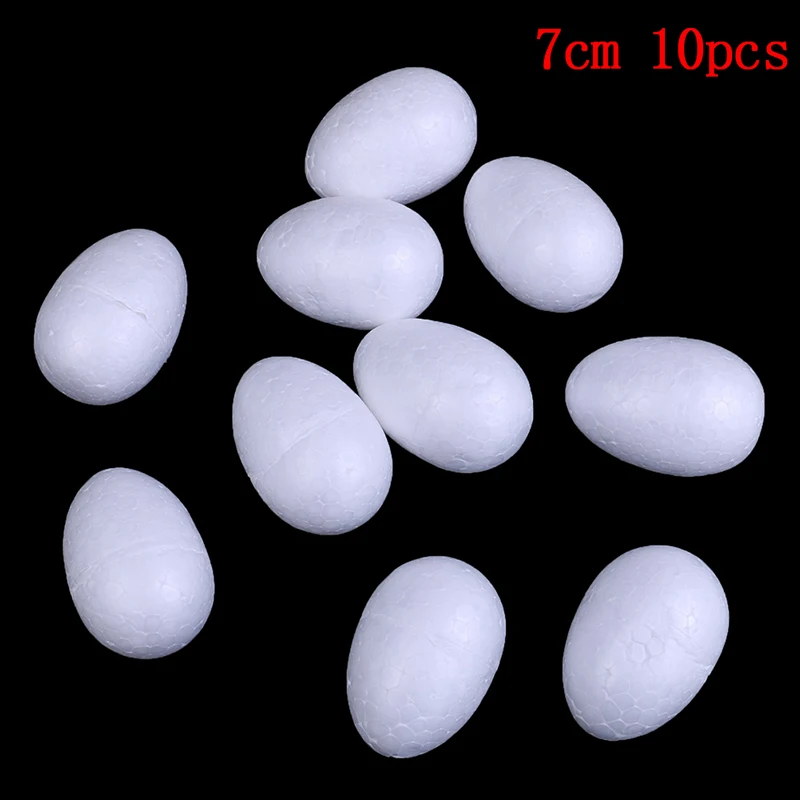 

10pcs/set 3-7cm Modelling Polystyrene Styrofoam Foam Egg Ball For DIY Christmas Day Or Easter Day Decoration DIY White Craft