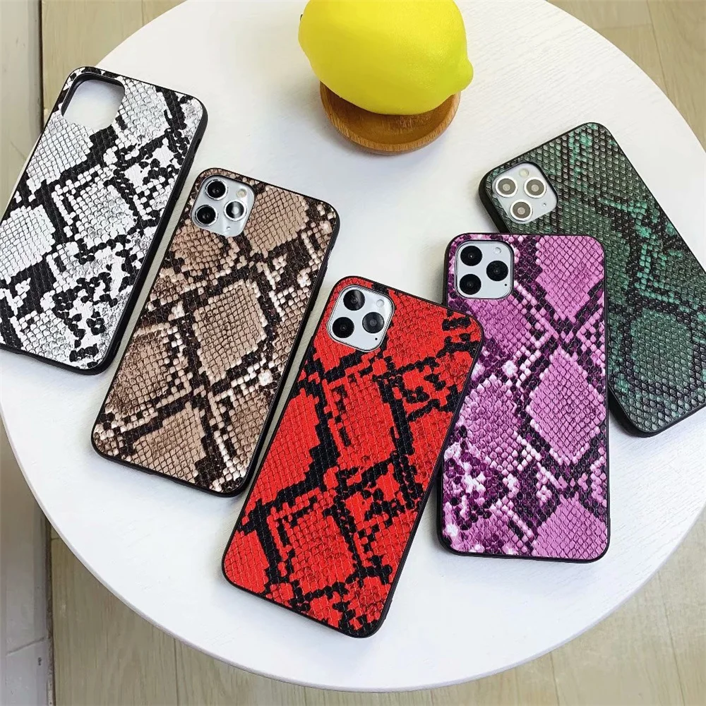 

Luxury brand leather Serpentine Phone case For iPhone 12 Pro Max 12 MiNi 11 Pro MAX X XS XR 7 6 plus SE2020 Sexy cover