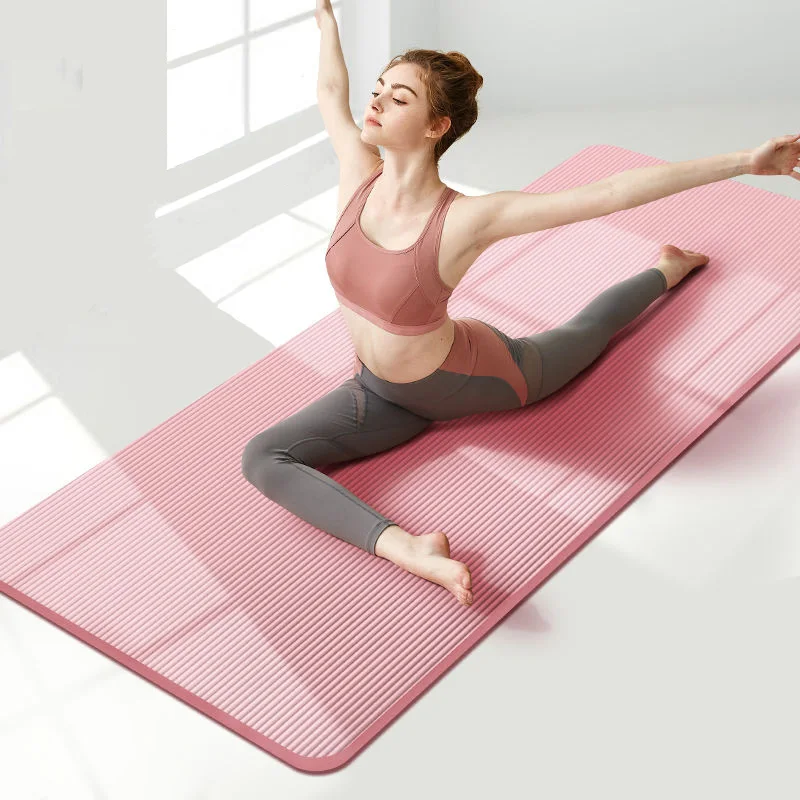 

185CM Gym Exercise Mats 10MM Lengthen Non-slip Pad for Beginner Workout Pilates Fitness Mat with Yoga carry Bag