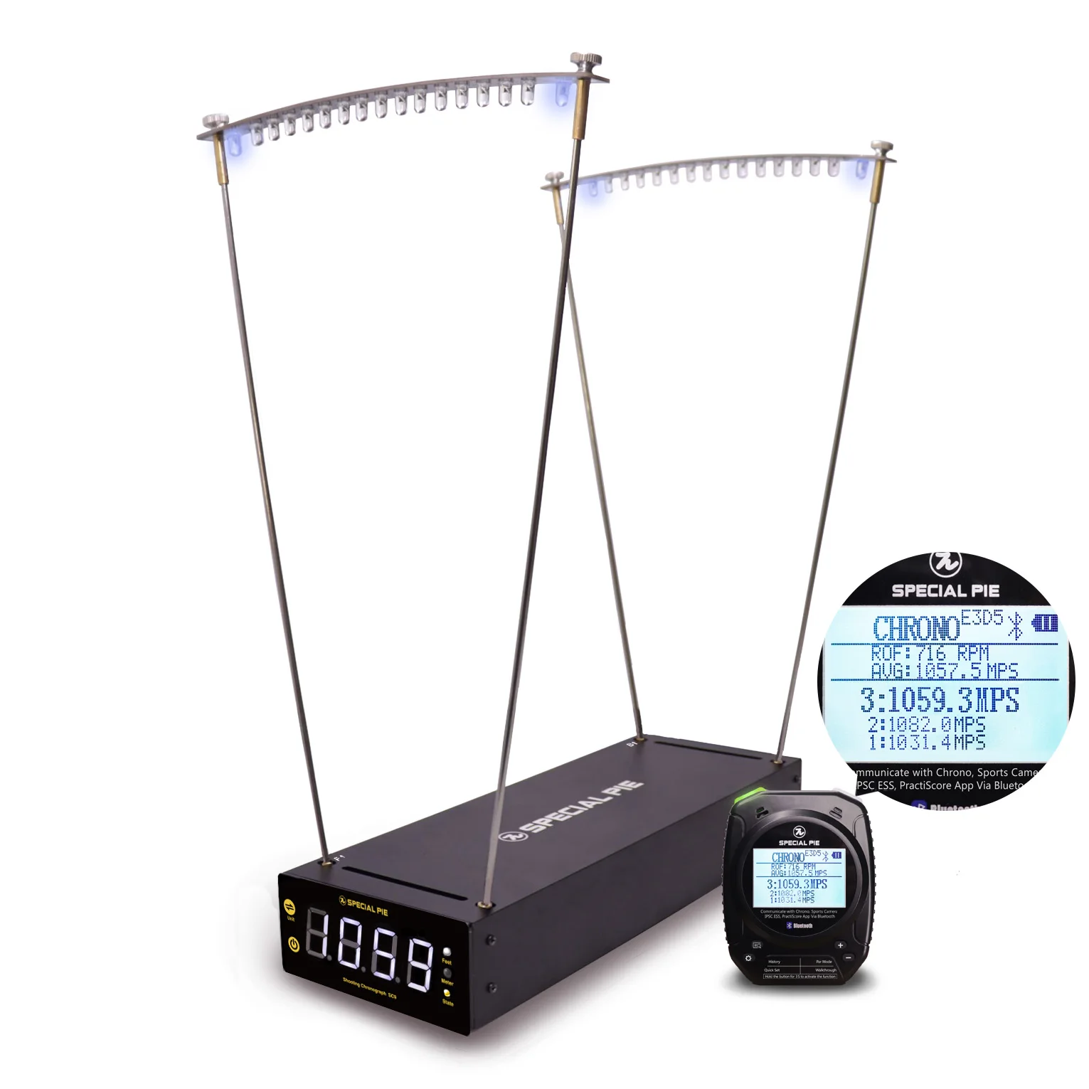Shooting Chronograph Supports Bluetooth Connection to the Timer Fast Reading and Automatic Voice Broadcast of the Speed.