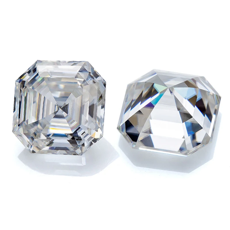 

Thriving gems lab gem stone 1 carat vvs asscher cut moissanite for jewelry, White d color