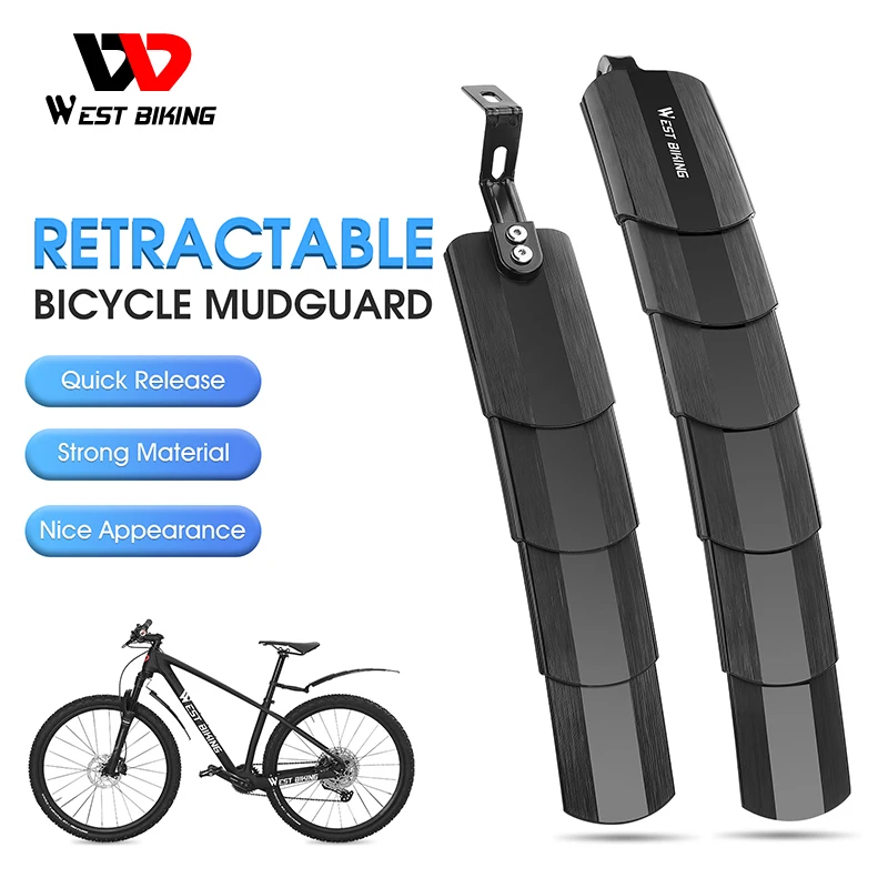 

WEST BIKING Folding Bicycle Quick Release MTB Front Rear Mudguards Cycling Parts Bike Mudguards