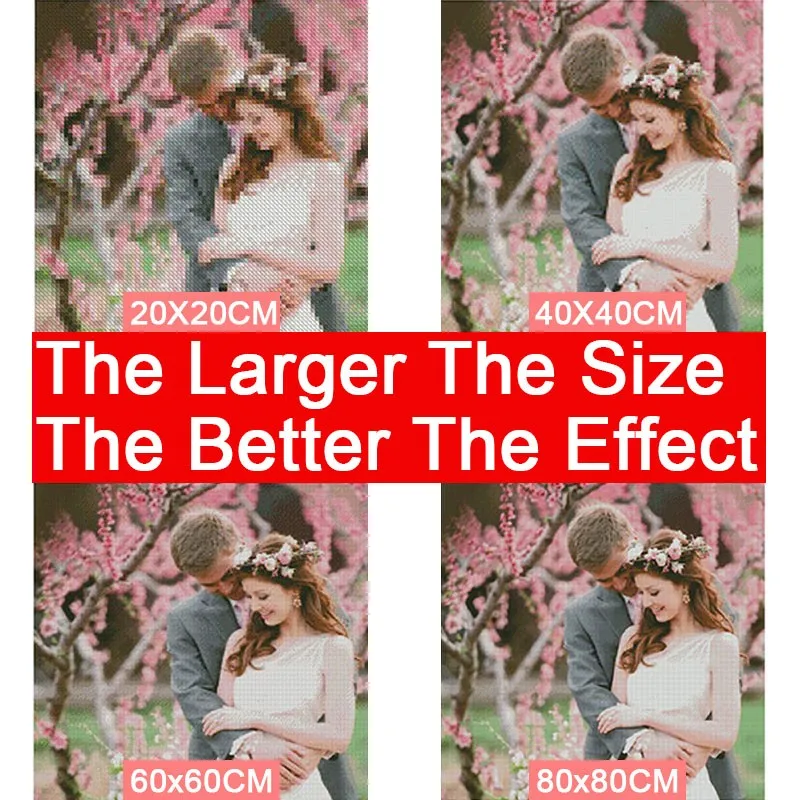 the large size diamond paintings the better effect 