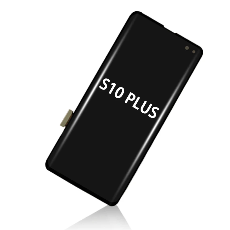 

Original LCD Panels Replacement For Samsung Galaxy S10 Plus LCD Screen Touch Display Digitizer Assembly with frame, Black/white