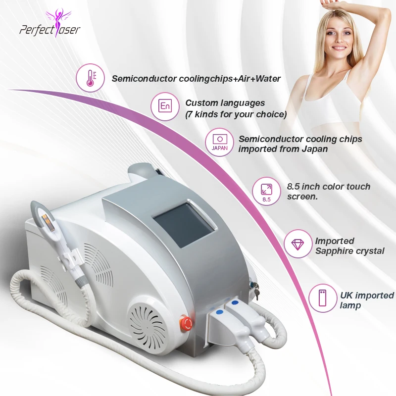 

Professional OPT IPL Laser Hair Removal Machine Elight Skin Rejuvenation Beauty Equipment Hairs Removal, White