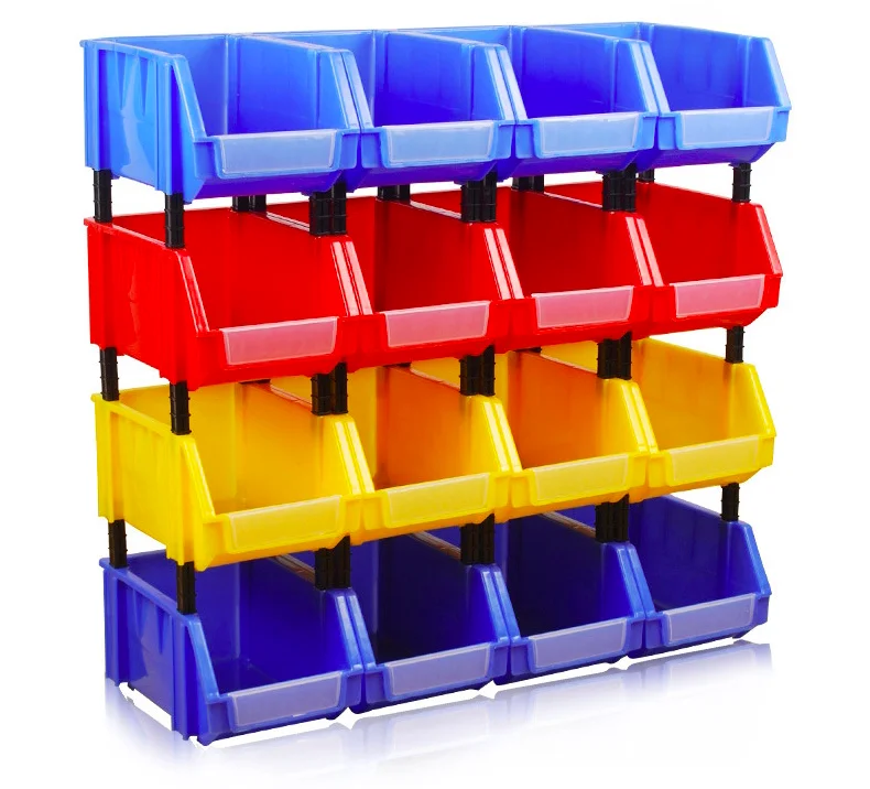 

warehouse Picking Plastic Stackable Small Parts Storage Bin Box, Blue, yellow, red