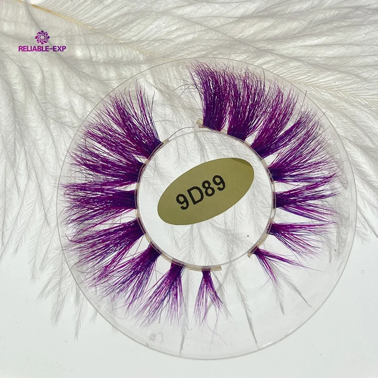 

Different Color Eyelash Vendor Customized Boxes 9D Mink Lashes Different Color Eyelashes 9D98