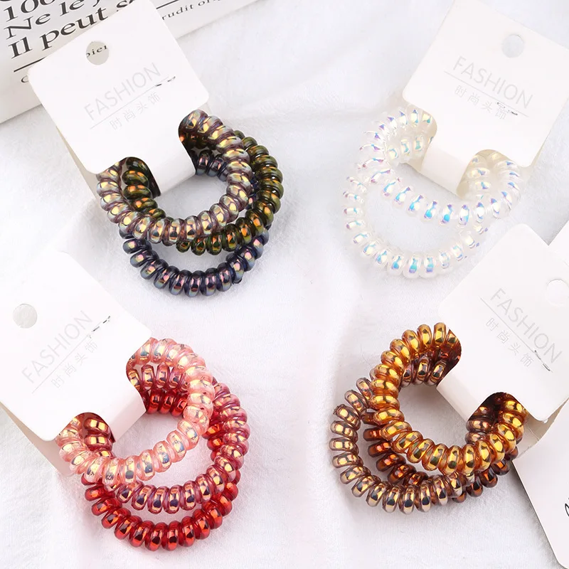 

3 telephone lines female hair rope simple and fresh rubber band head rope headdress