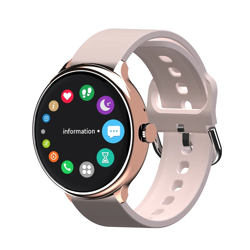 

New Smartwatch IP68 Warterproof Breathing Training K50 Smart Watch Round Full Touch OGS Screen Heart Rate Sport I Smartwatch