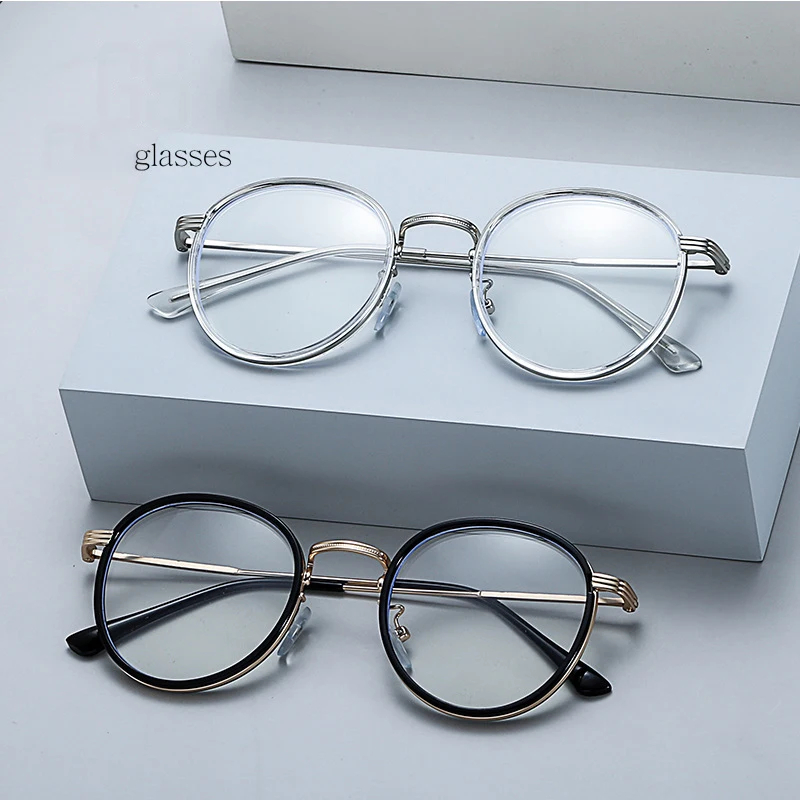 9829 Vintage Round Anti Blue Ray Computer Eye Glasses Designer Eyewear Frame