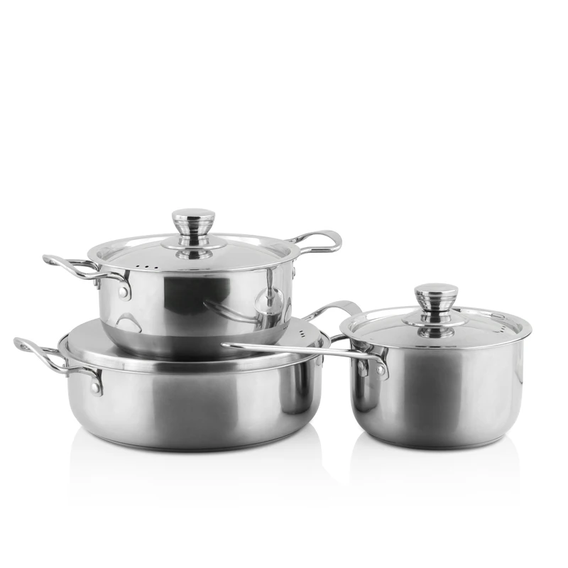 stainless pots and pans