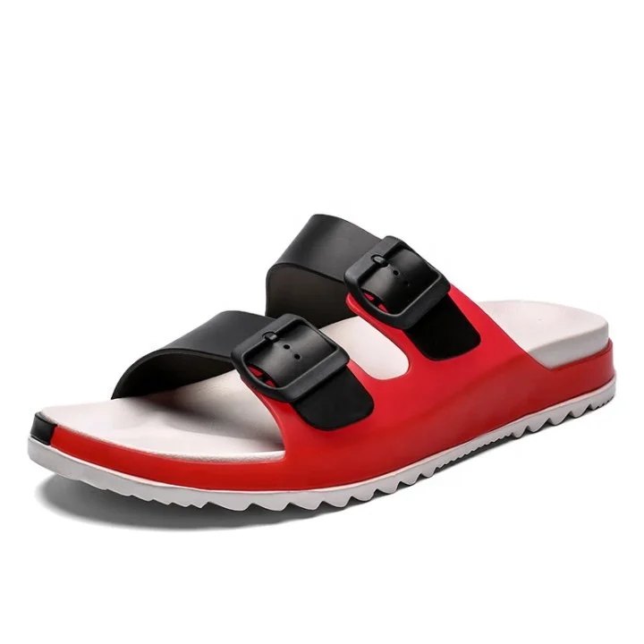 

Men's hot EVA summer fashion two straps birken style sandals beach unisex slipper