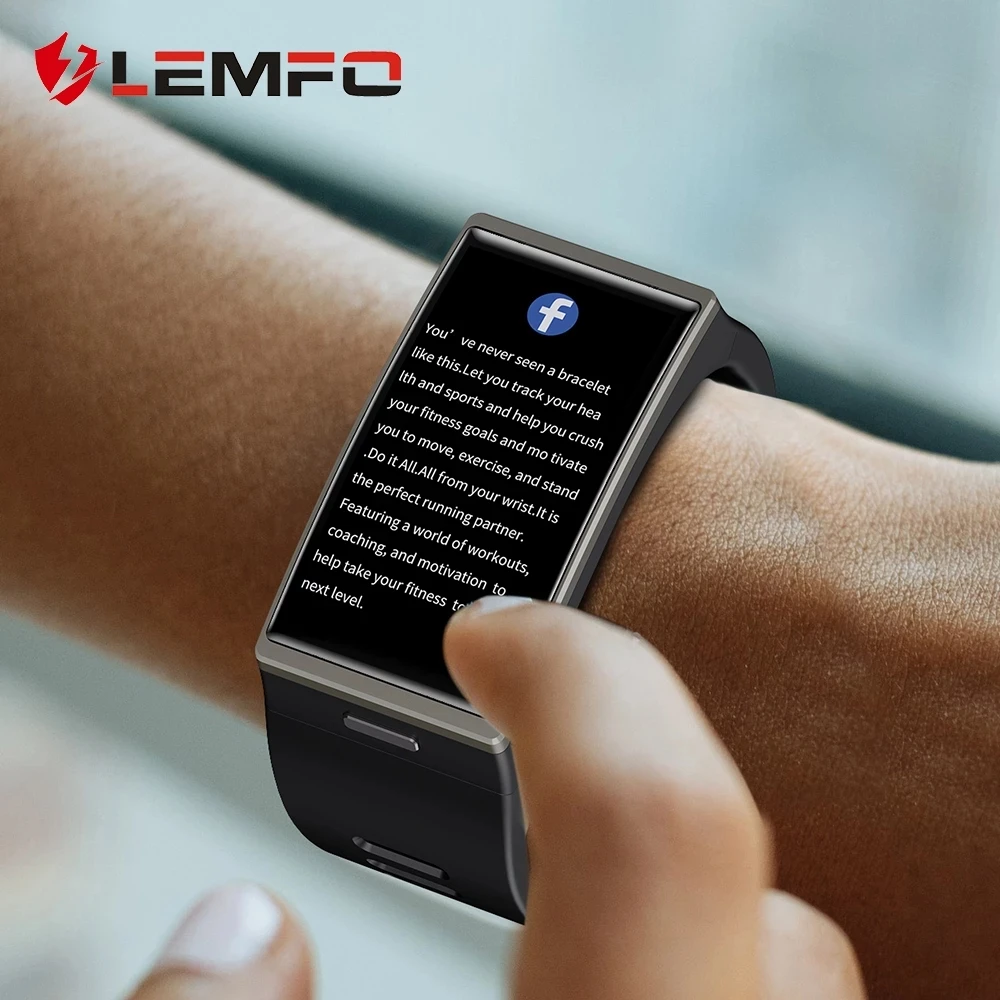 

LEMFO DM12 Smartwatch 2020 1.9 Inch 170*320 Screen Smart Watch Men IP68 Waterproof Sport Heart Rate Blood Pressure Android IOS, Black