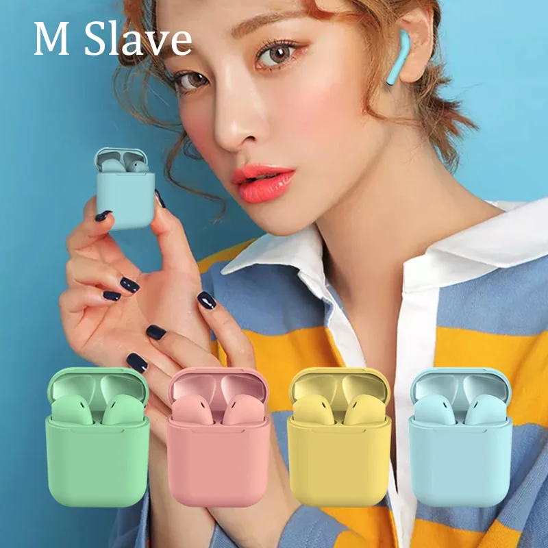 

TWS wireless earphone 5.0 hifi stereo colorful wireless headphone i12 tws inpods 12 earphone earbuds with mic