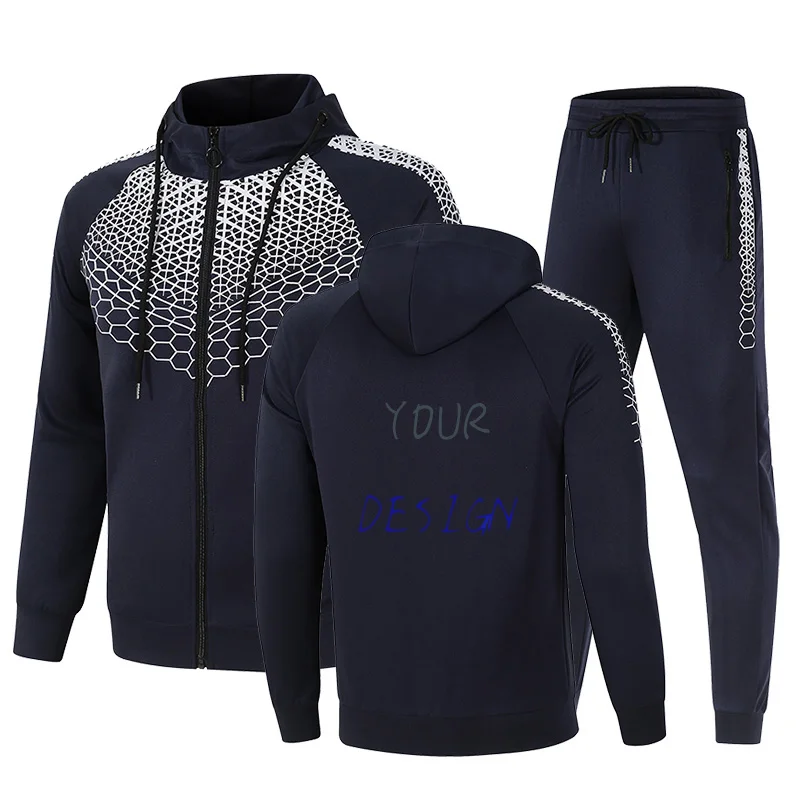 

Custom new Workout Active Sportswear Suit Sweatsuit Training Fitted Sports Jogging Wear Men Sets 2Piece Tracksuit For Men