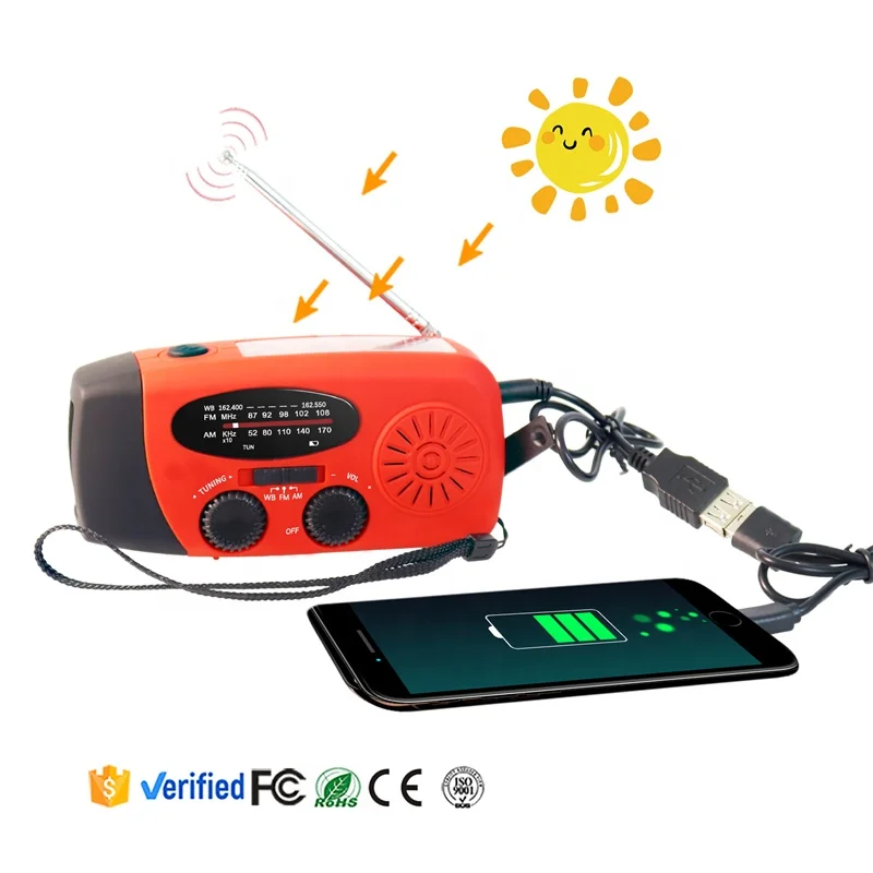 

small pocket am fm portable radio with built-in rechargeable emergency light weather crank solar powered fm radio portable, Can be customized