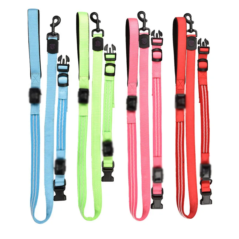 

Hot new retail products LED pet collars and leashes USB pet collars & leashes, Many
