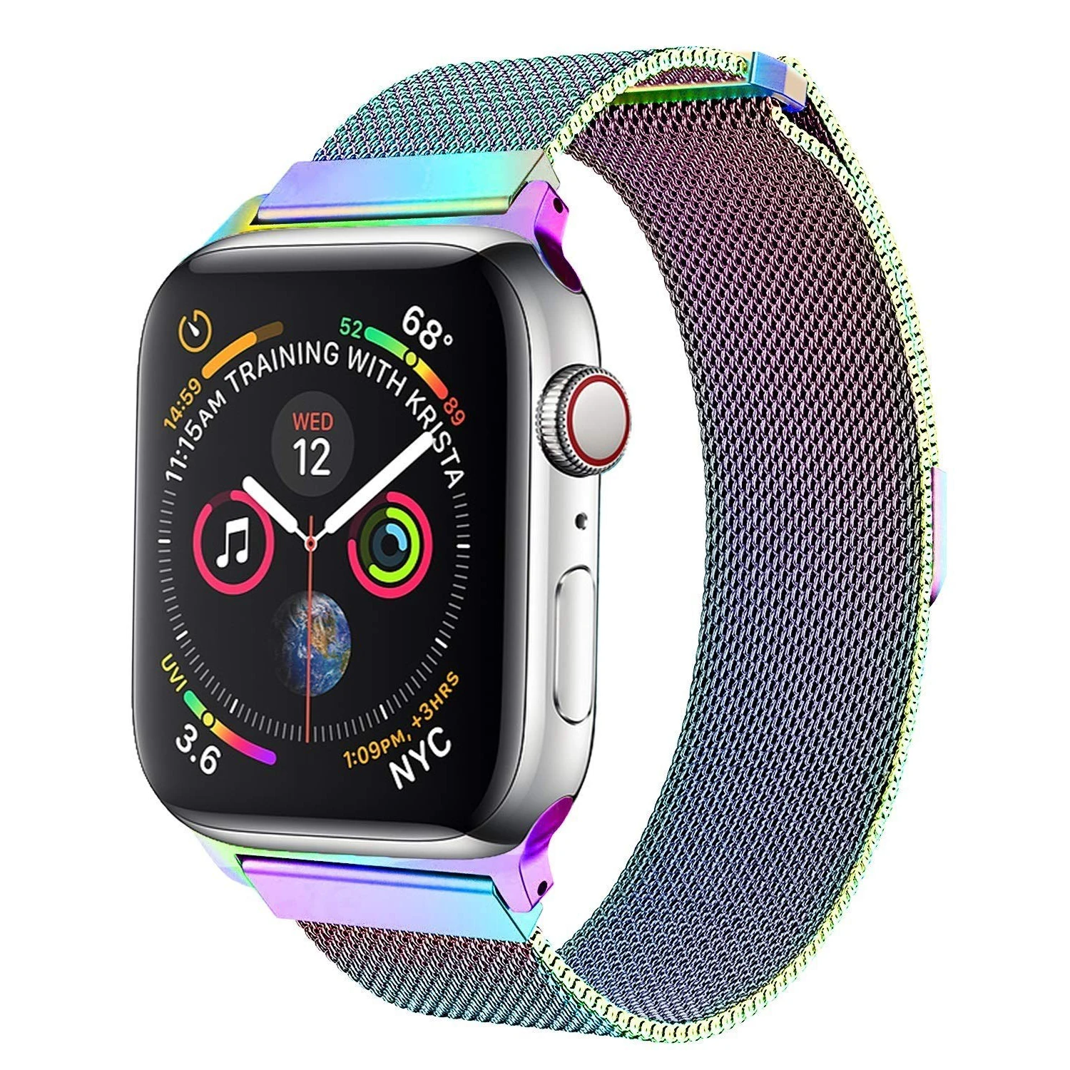 

ShanHai Watch Strap for Apple iWatch, Milanese Loop Magnetic Closure Stainless Steel Replacement Band for Apple Watch 1/2/3/4/5, Multi-color optional or customized