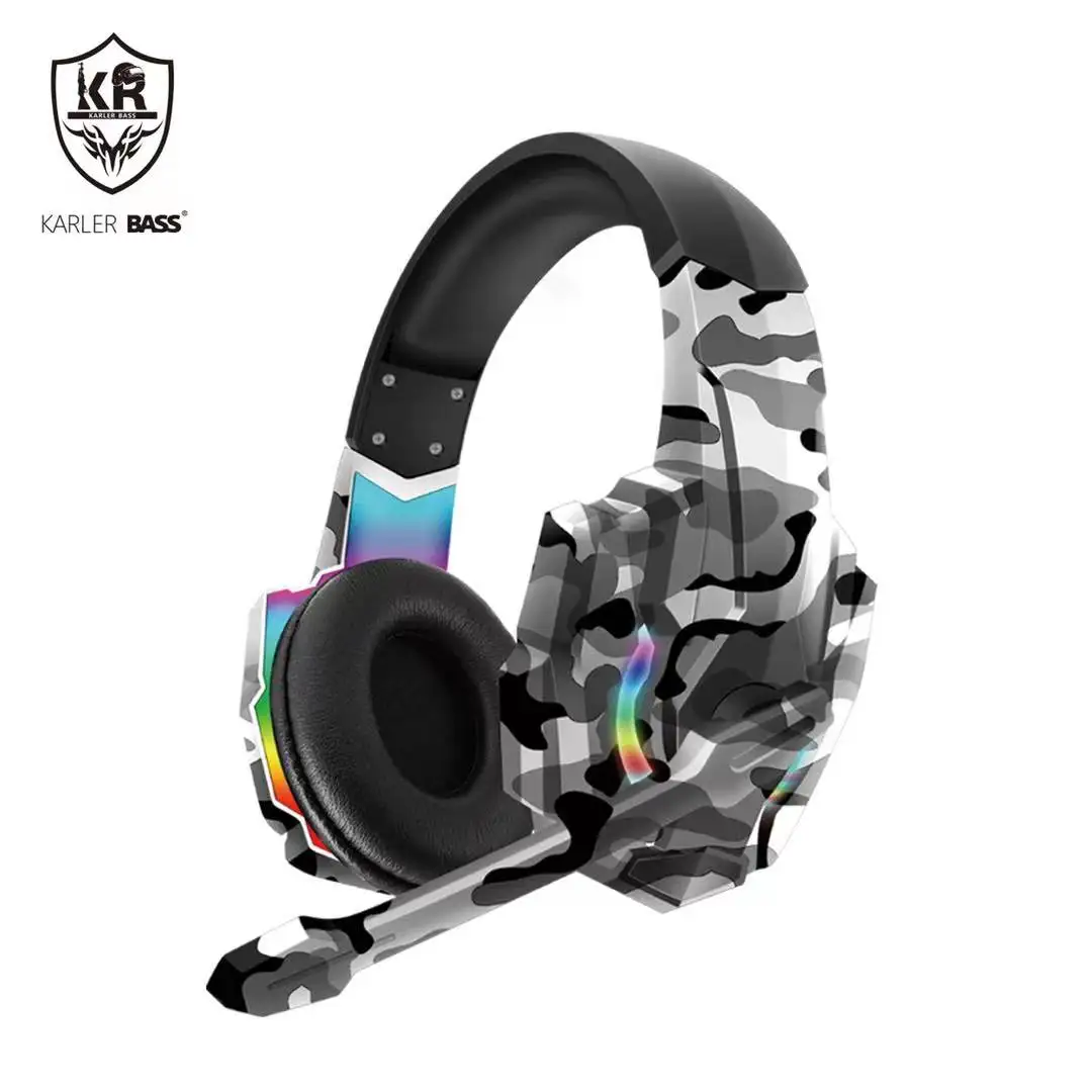 

Amazon TOP sell Gaming Headphones with RGB light 7.1 surround for PC PS4 PS5 XBOX NS Cell phone, Camoulflage gray