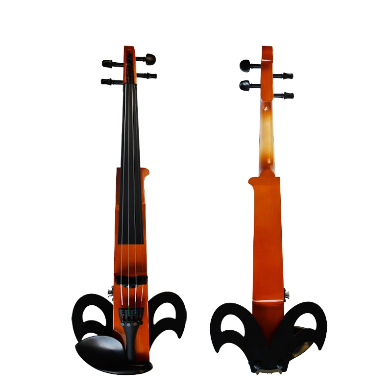 

Hot sale racuca string negro brillante bass parts with hard carbon fiber case electric Violin