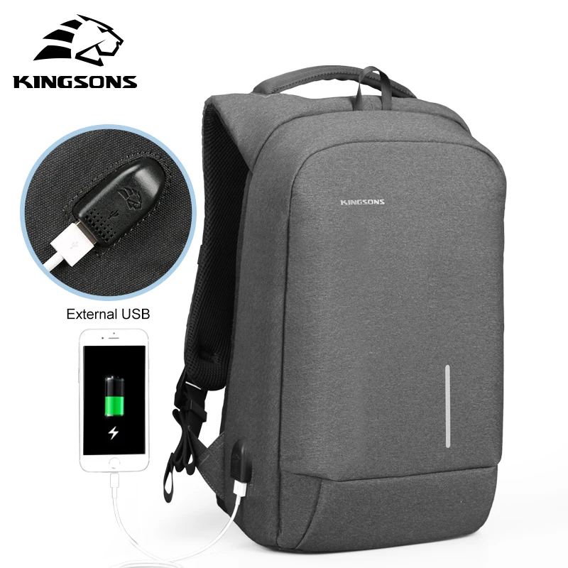 

Kingsons Custom Rucksack Backpack Anti Theft Bag Bagpack Usb charging Smart Laptop Mochilas business Backpack, 4 colors