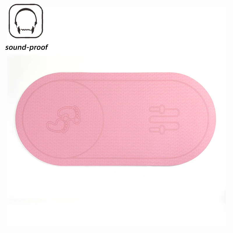 

Oval Eco Friendly Cross Xxl Sound-proof Tpe Jump Rope Mat, Pink or customized