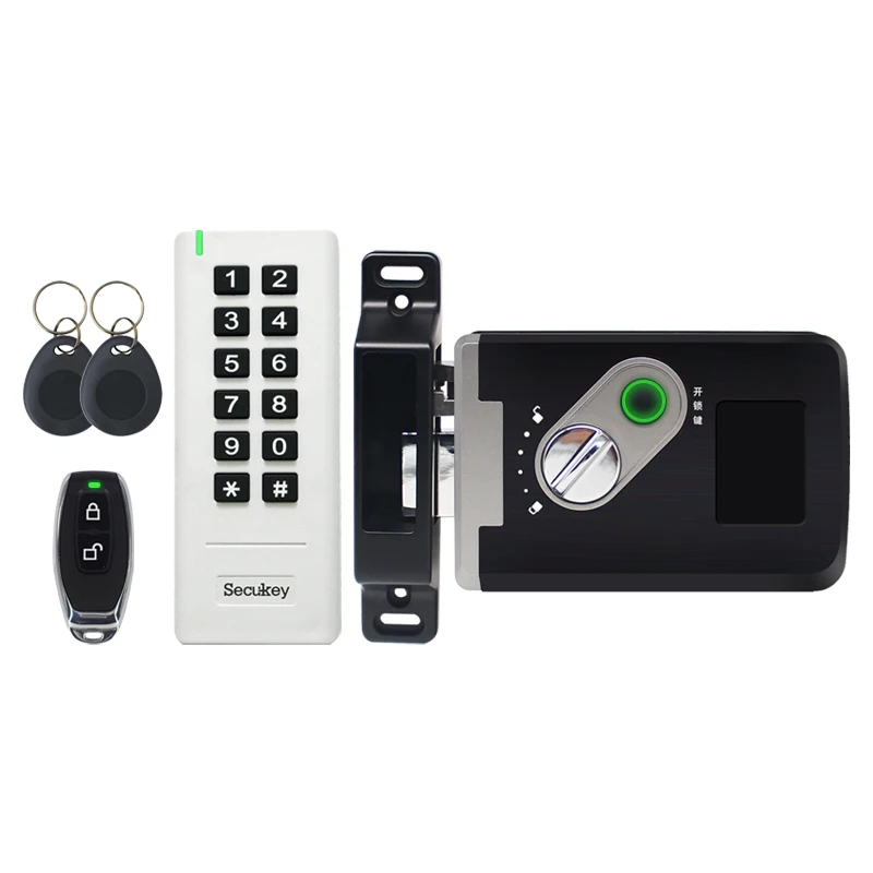 

Battery Powered Wireless Smart Lock Kit Electric Intelligent Digital Remote Rim Lock Kit with Back Up Battery