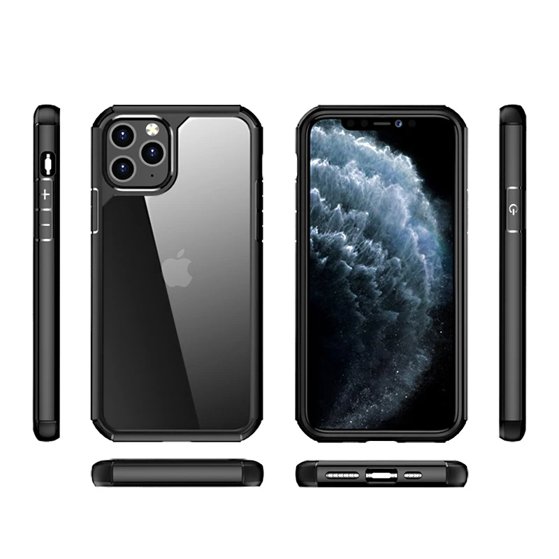 

Luxury Airbag Shockproof Bumper Transparent Phone Case for iPhone 12 XR XS 11 Pro Max Plastic TPU Mobile Cover, Multiple