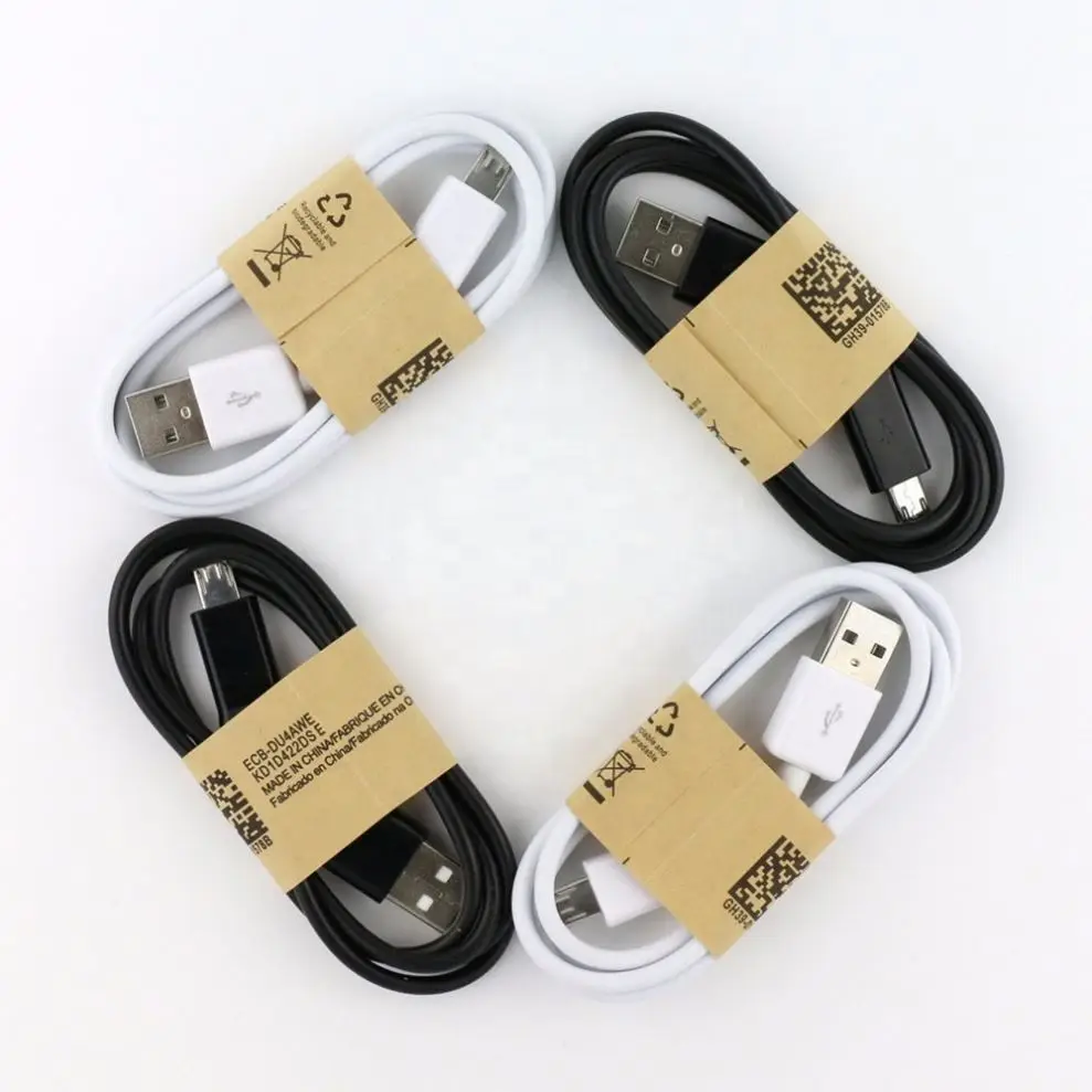 

Micro usb charging data 5pin android cable for samsung galaxy s4 s6 note4 s7 android mobile phone charger cable, Black/white