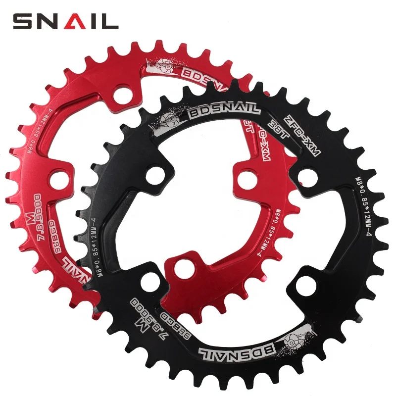 

For shimano 96BCD M8000 Bicycle chain ring Mountain Bikes round/oval disc 32T/34T/36T bicycle chainwheel, Black /red