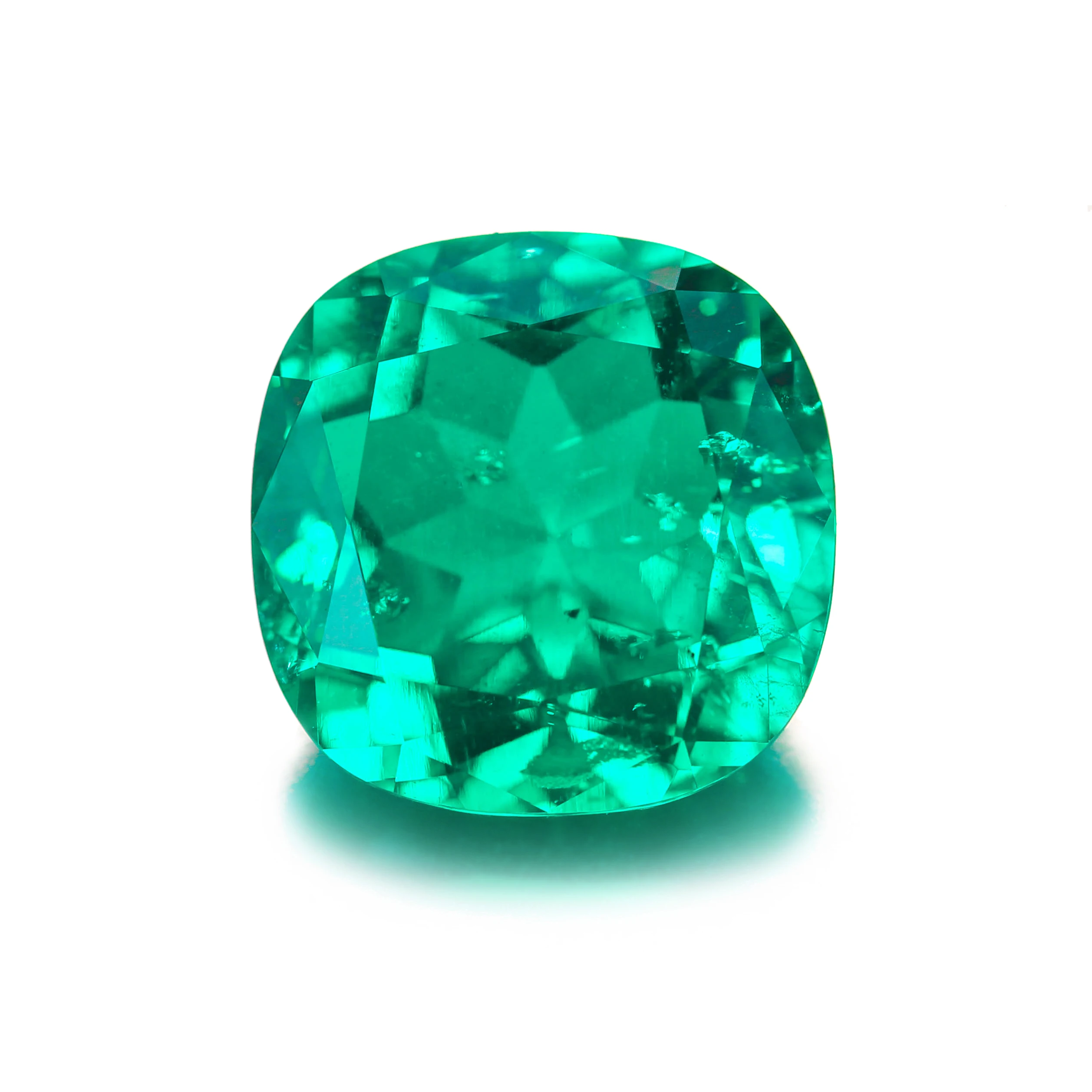 

high quality 3EX cushion cut Hydrothermal lab created doublet colombia emerald price per carat Loose Gemstone stone free fire di