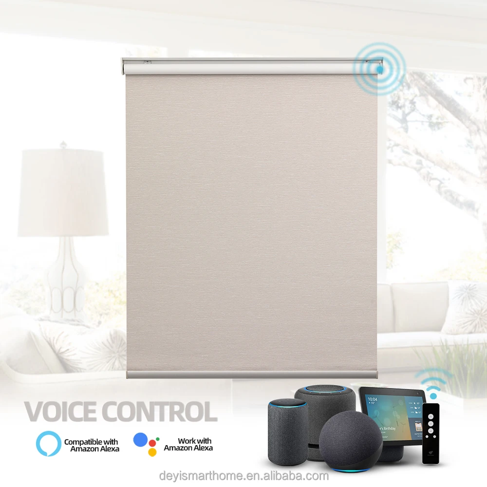 

Amazon Alexa Google Tuya Smart Home Wifi Motorized Blackout Roller Window Blinds, Customized color