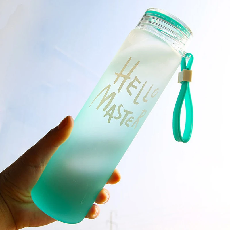 

Wholesale 500ml Sublimation Blank Colorful Matte Frosted Glass Sublimation Water Bottle