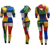 

Wholesale New Season Sportswear Female Two Pieces Colorful Pullover Sweatsuit Bulk Custom Tracksuit