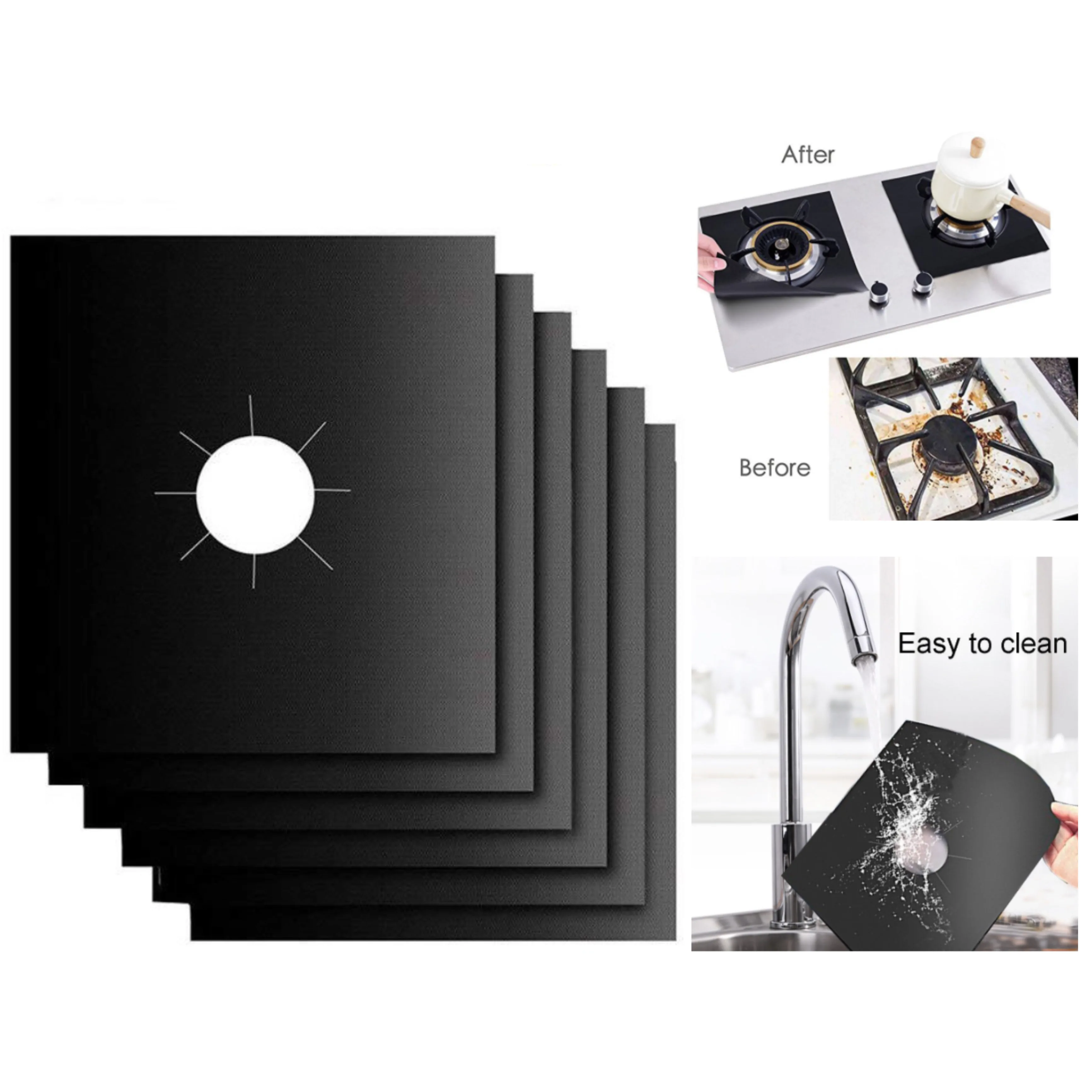 

stove protectors PTFE Gas Range Protectors Black Gas Stove Burner Covers Stove Top Liner Burner Covers