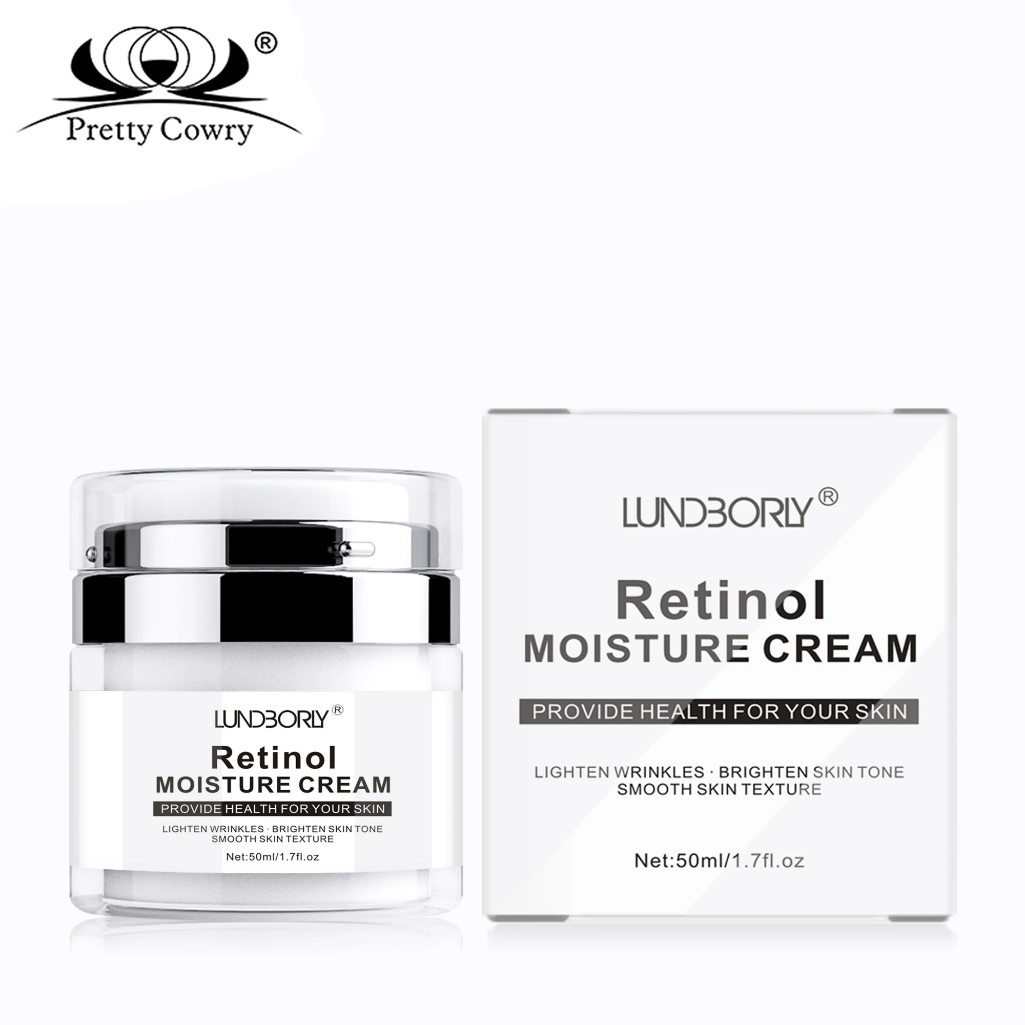 

LUNDBORLY Retinol face cream New face cream Brighten skin tone Anti-wrinkle anti-aging Shrink pores Reduce fine lines skin white