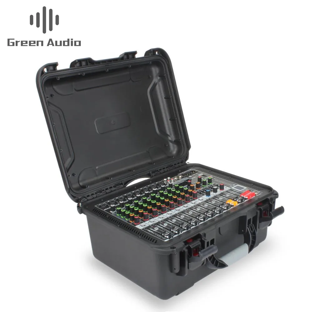 

GAX-HM80 professional dj flight mixer 8 channel hard mixer case with amplifier integrated high-power audio set for outdoor stage