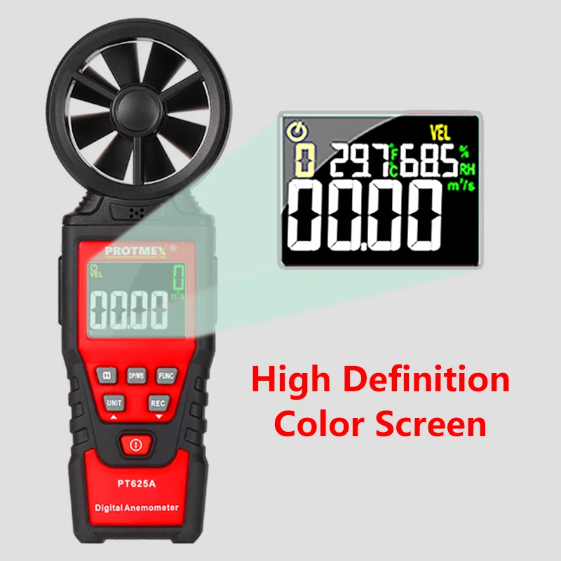 
2019 New product Digital wind Anemometer PROTMEX PT625A Air Flow Meter Wind Speed Meter 