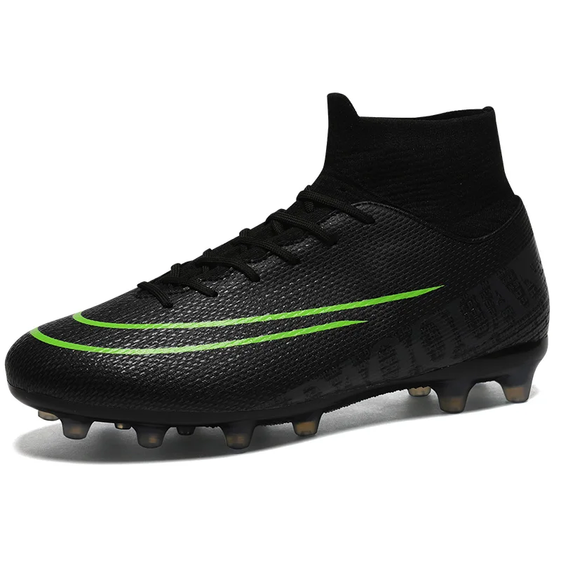 

Outdoor Professional High Top Men Football Shoes Soccer Boots With Ankle Spike Cleats Mens Football Boots Sneakers Men Boot