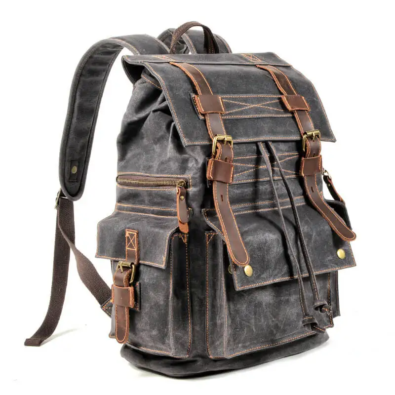 mochilas 2020 New Style Waxed Canvas Waterproof Hiking Camping Back Pack Military Tactical Mountain Bags for Men