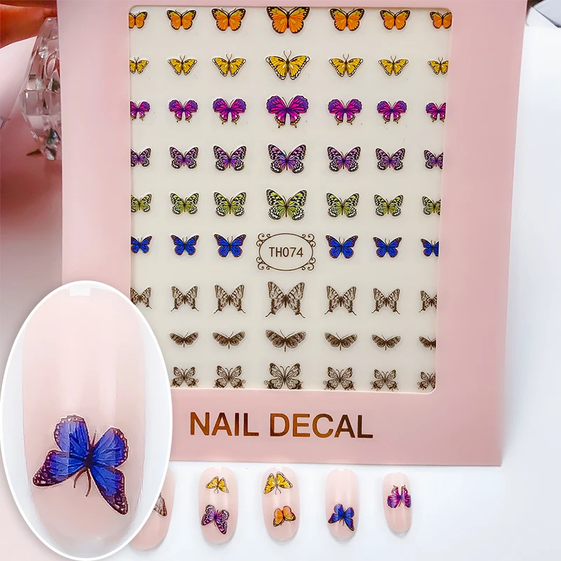 

New Design Best Quality Hot sell Butterfly Nail Decal Sticker, Customers' requirements