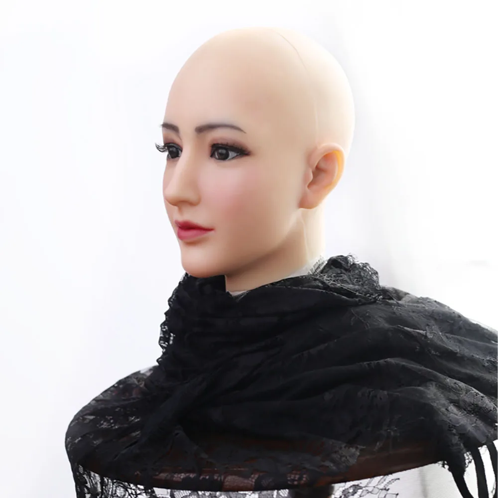 
Molezu OEM Manufacturer Female Lady Alice Realistic Silicone Full Head Mask for Crossdresser Transgender Private Party 