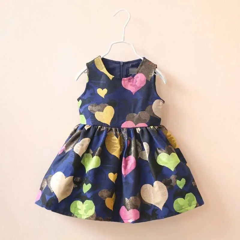 

Summer heart printed modern girl baby dresses for 2 year old 1year girl baby dress girl birthday princess dress
