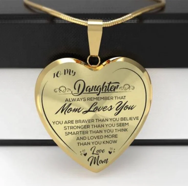 

Fashion gold plated jewelry daughter loves mom heart necklace for mothers days gift love necklace for mom