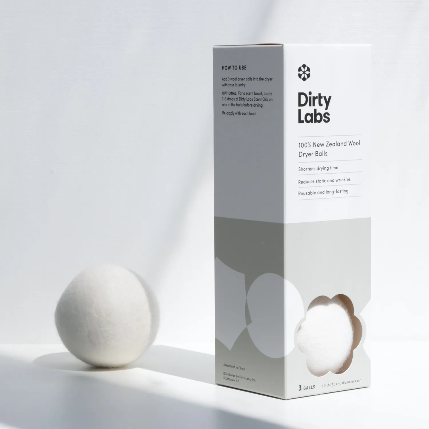 Premium wool felt ball close-up details