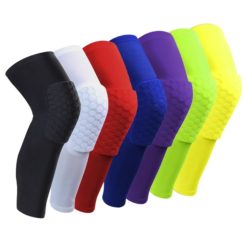 

Knee Protection Pads Honeycomb Long Breathable Knee Brace Elbow Support Pad for Sports Basketball, Customized color