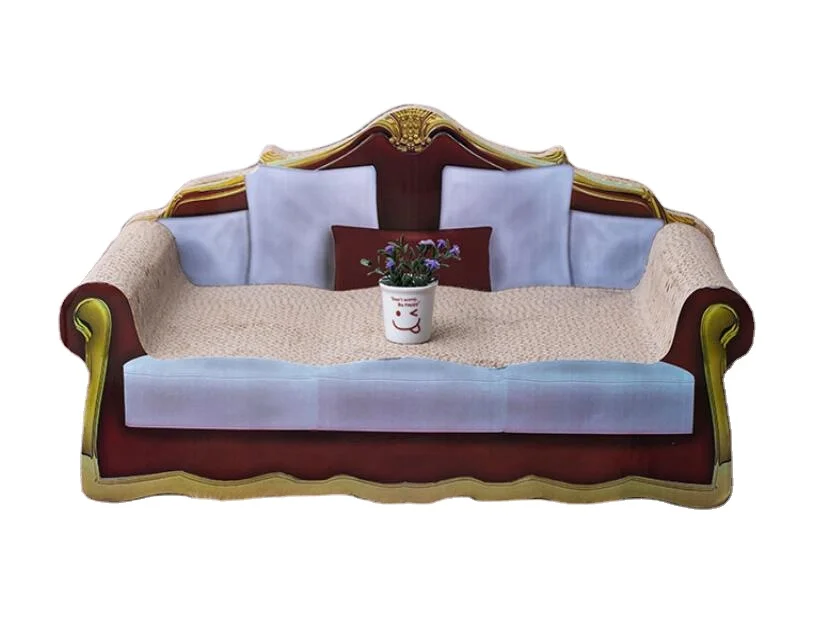 

Custom Pet Toy Wooden cat kitten scratch board pad sisal toy sofa furniture, Customized color