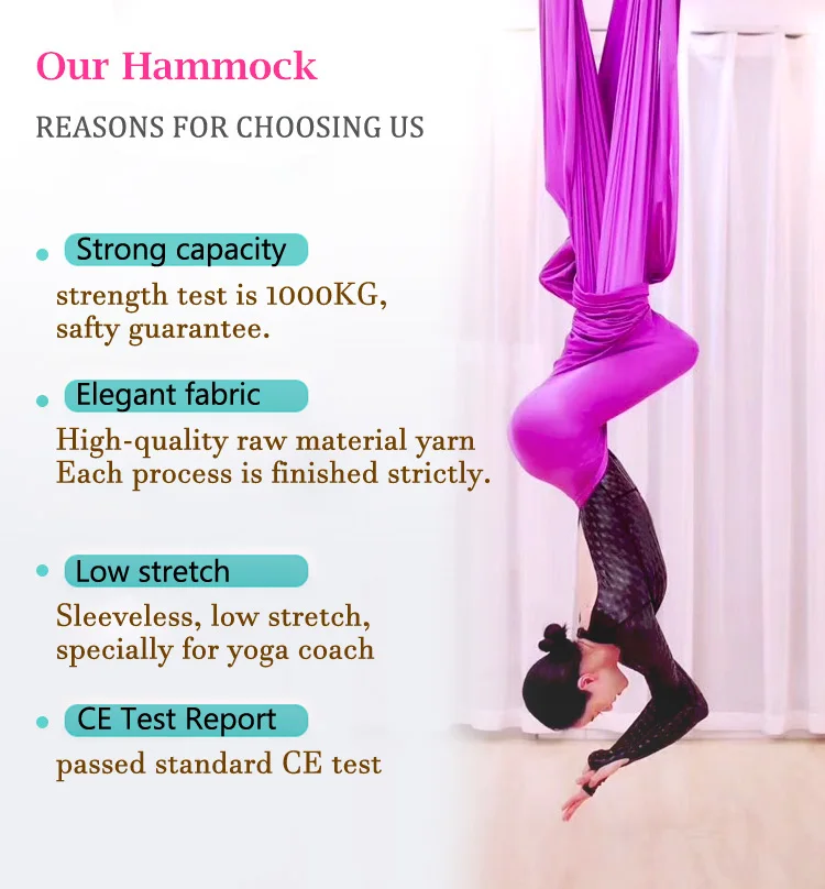 LangChi  Flying Antigravity Inversion Aerial Yoga Hammock / Swing / Trapeze / Sling Aerial Yoga Silk Fabric
